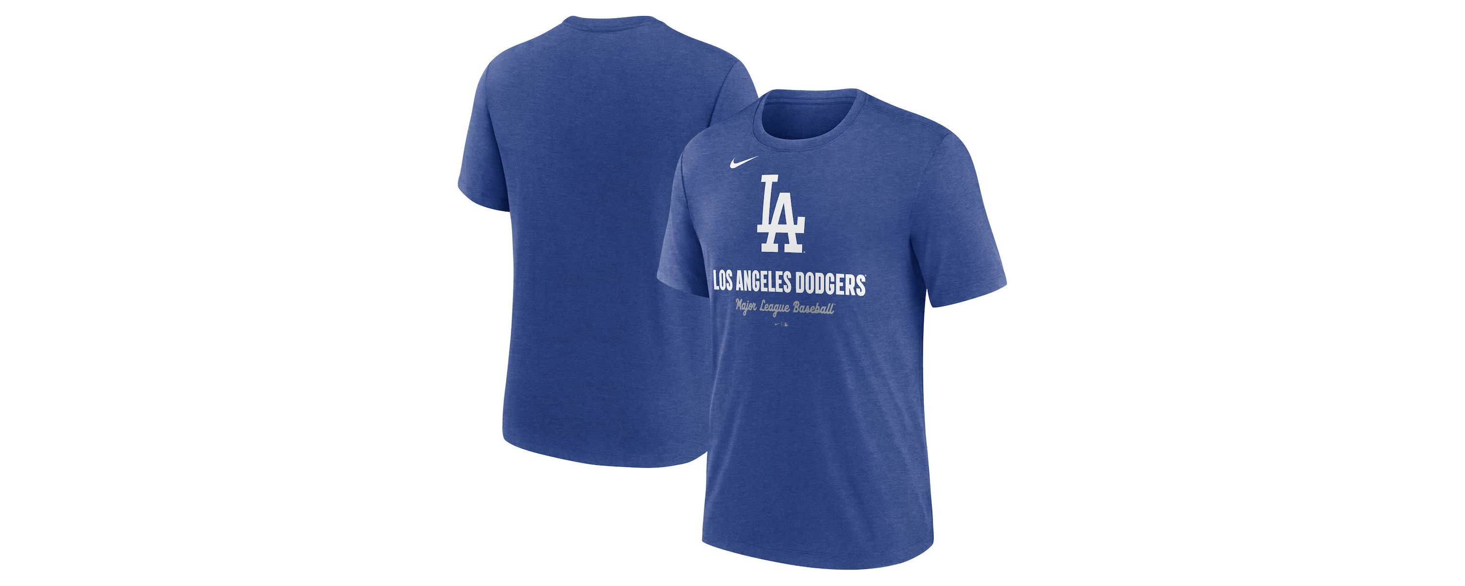 MLB Nike Los Angeles Dodgers Logo Tri-Blend T-Shirt