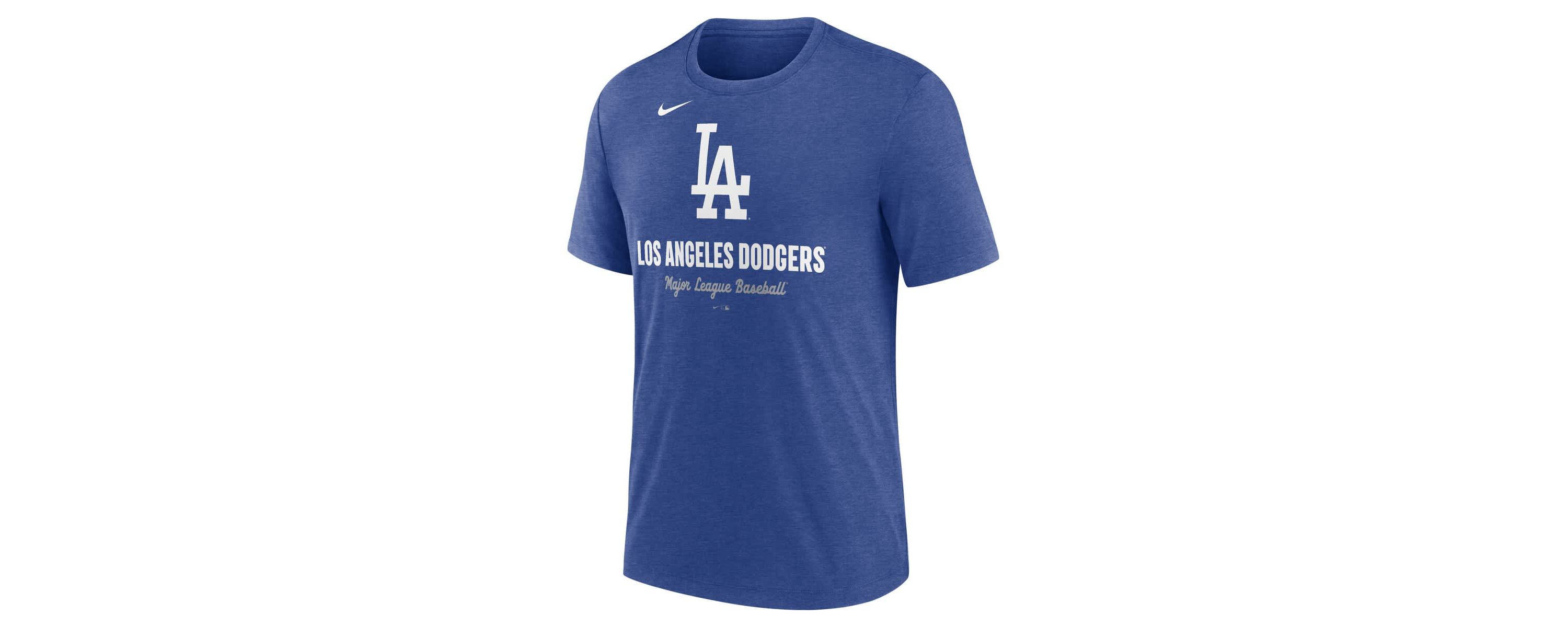 MLB Nike Los Angeles Dodgers Logo Tri-Blend T-Shirt