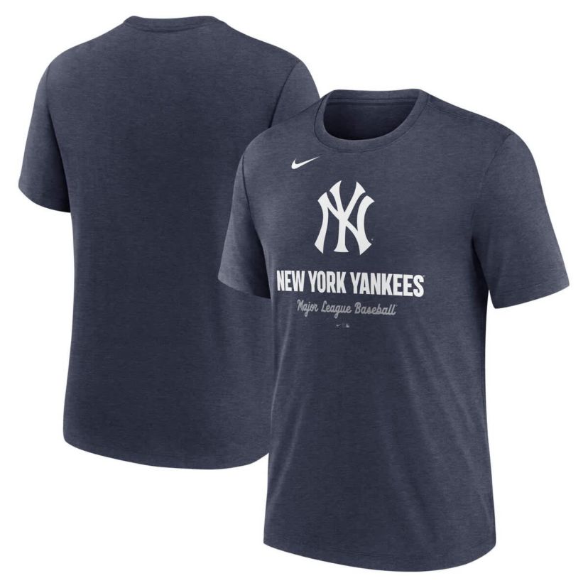 MLB Nike New York Yankees Logo Tri-Blend T-Shirt