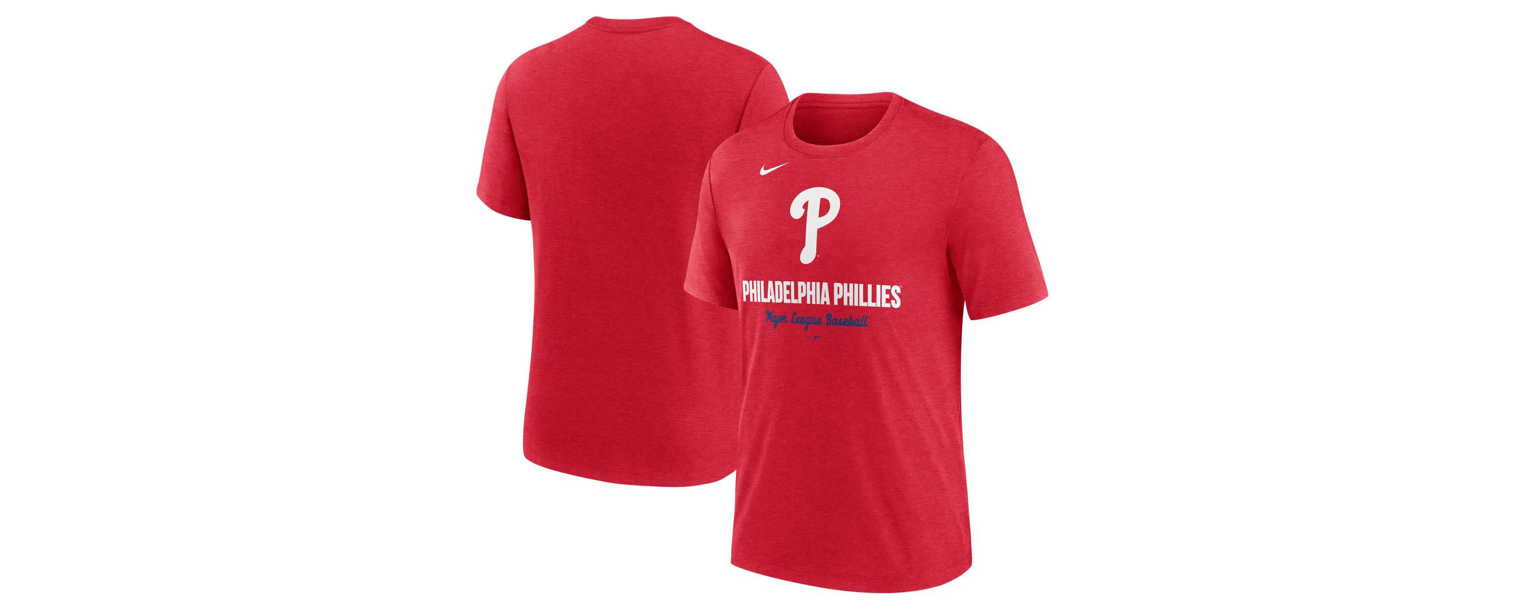 MLB Nike Philadelphia Phillies Logo Tri-Blend T-Shirt