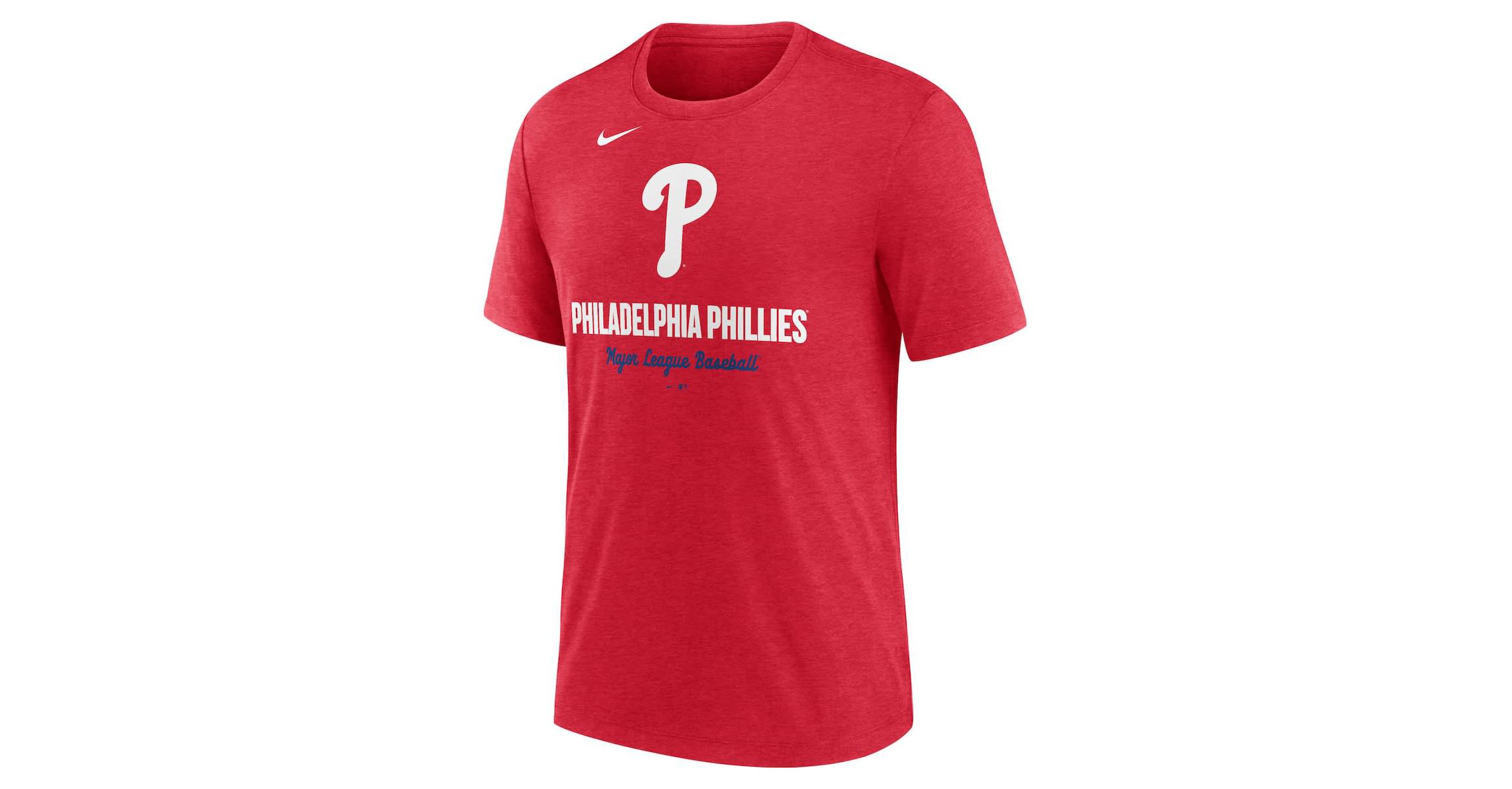 MLB Nike Philadelphia Phillies Logo Tri-Blend T-Shirt