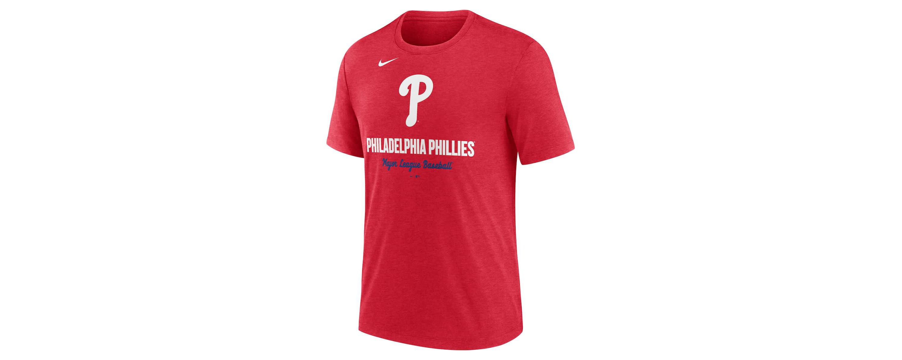 MLB Nike Philadelphia Phillies Logo Tri-Blend T-Shirt