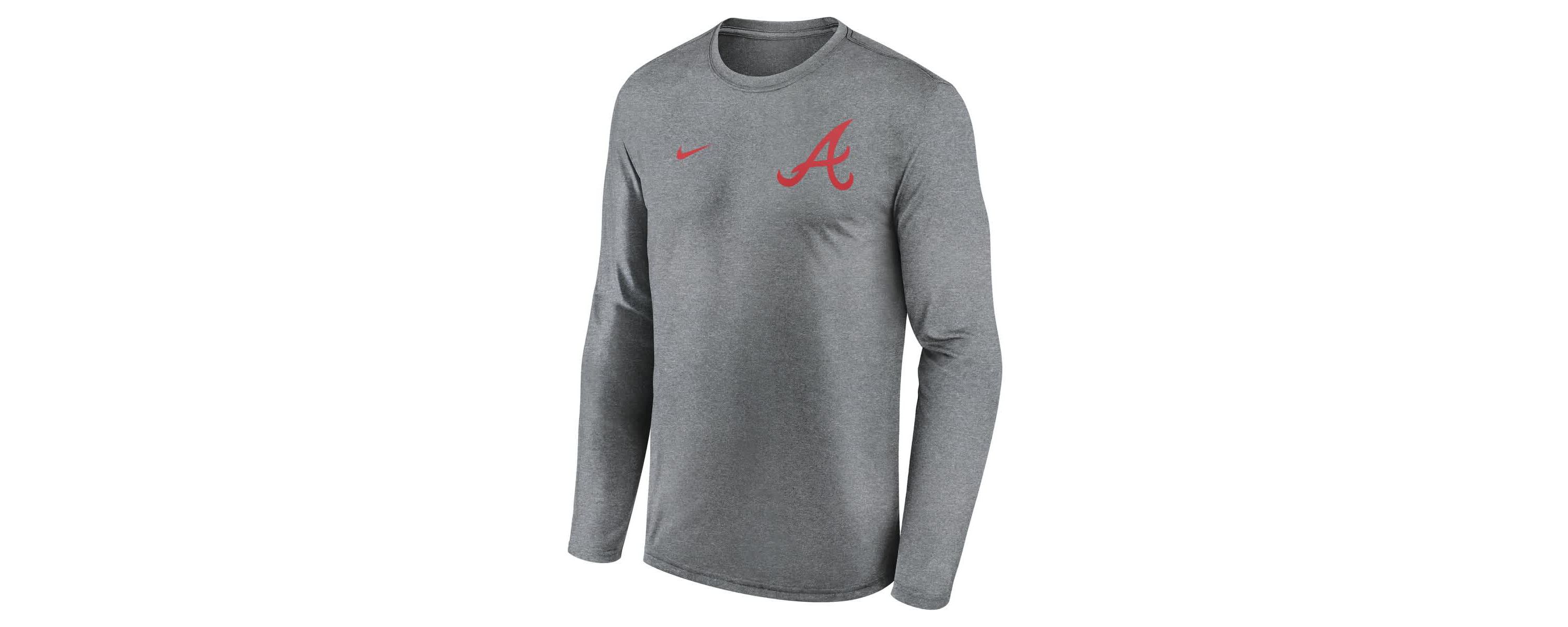 MLB Nike Atlanta Braves 2-Hit Legend Dri-FIT Long Sleeve T-Shirt