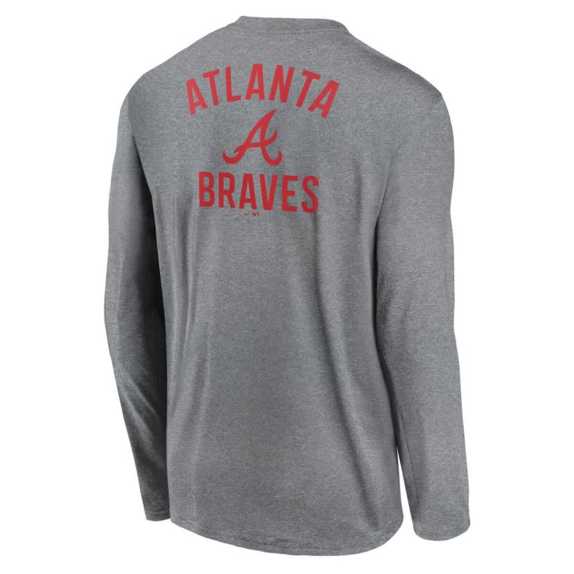 MLB Nike Atlanta Braves 2-Hit Legend Dri-FIT Long Sleeve T-Shirt