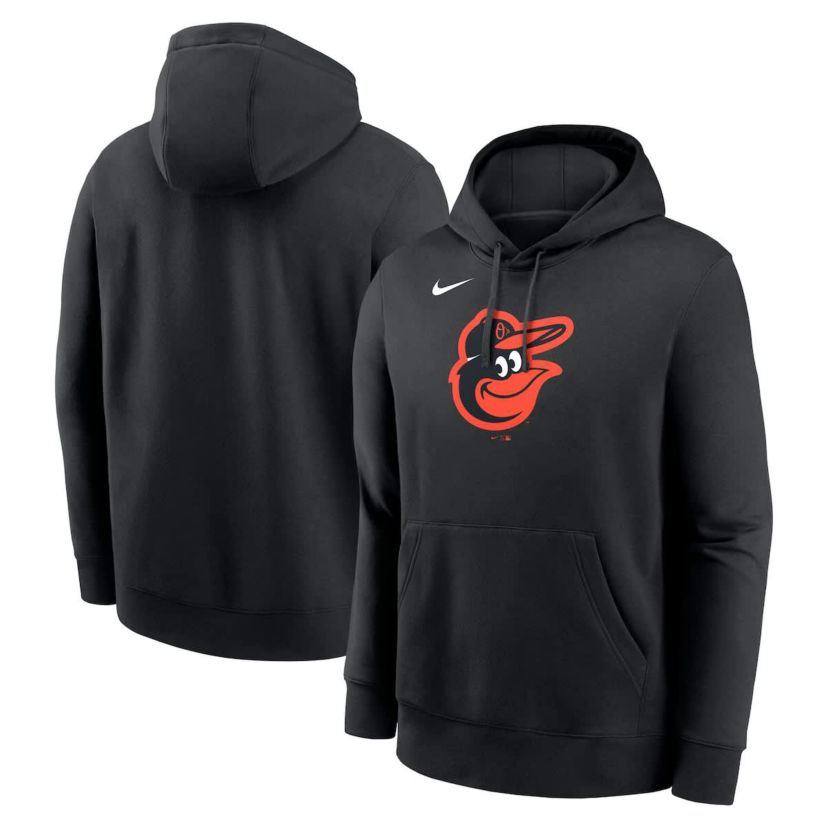 MLB Nike Baltimore Orioles Logo Club Fleece Pullover Hoodie