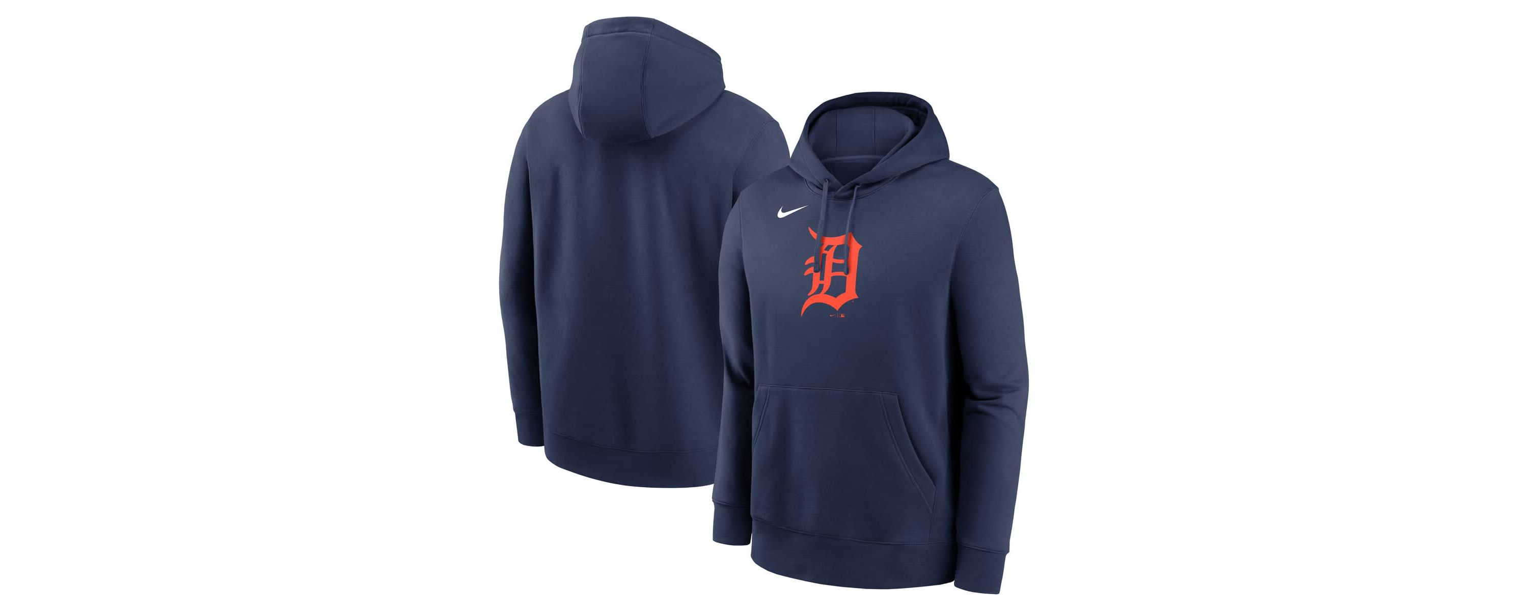 MLB Nike Detroit Tigers Logo Club Fleece Pullover Hoodie