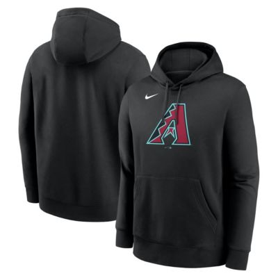 Men's MLB Nike Arizona Diamondbacks Logo Club Fleece Hoodie, Black, 2XL