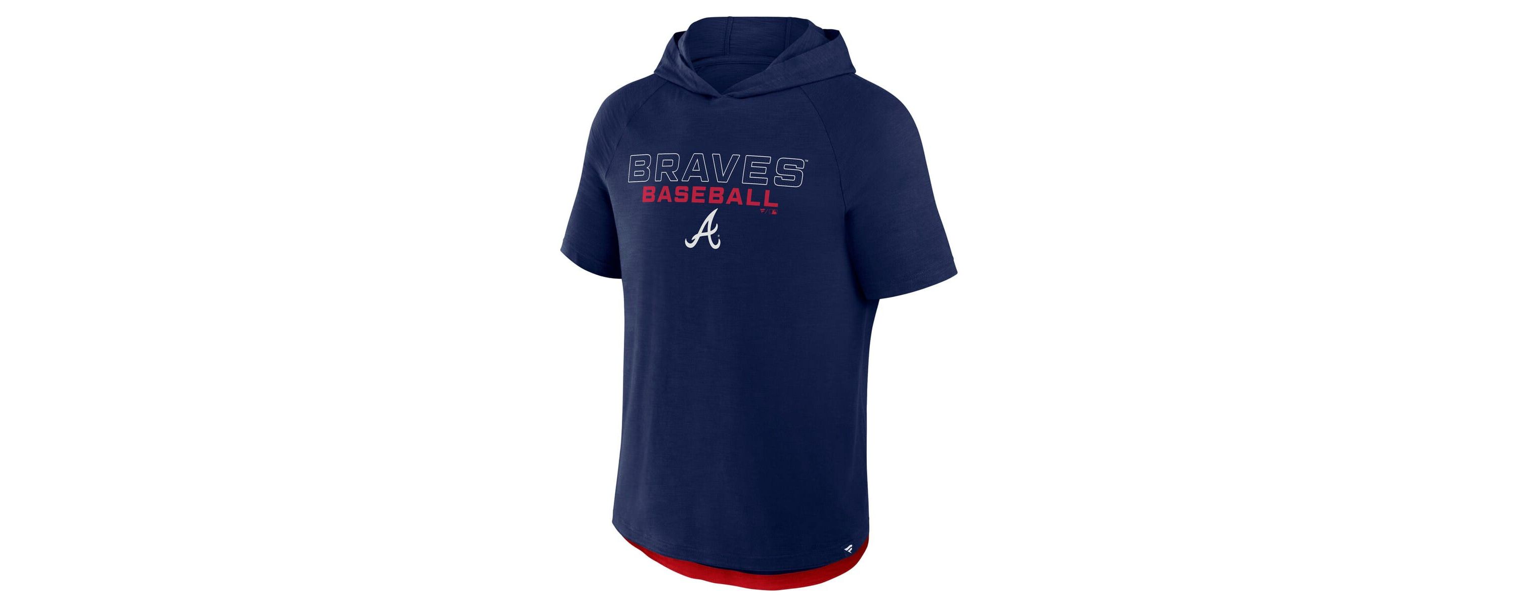 MLB Fanatics Atlanta Braves Clubhouse Optimal Play Raglan Hoodie T-Shirt