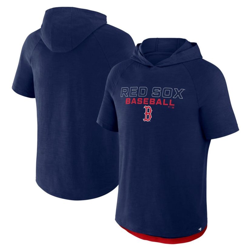 Boston Red Sox MLB Fanatics Boston Sox Clubhouse Optimal Play Raglan Hoodie T-Shirt