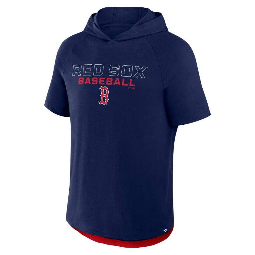 Boston Red Sox MLB Fanatics Boston Sox Clubhouse Optimal Play Raglan Hoodie T-Shirt