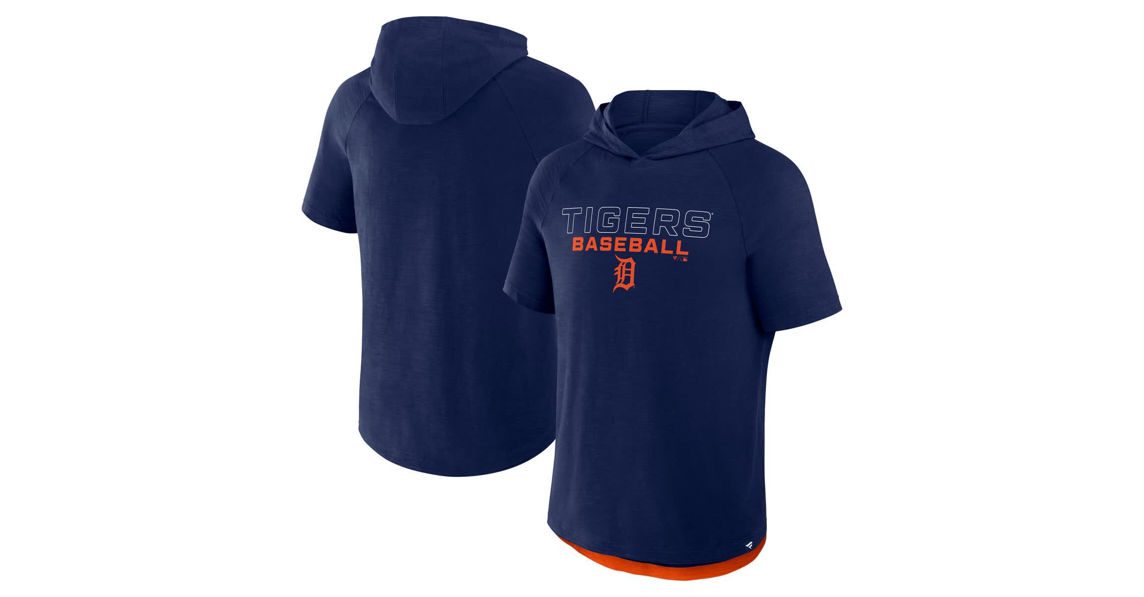 MLB Fanatics Detroit Tigers Clubhouse Optimal Play Raglan Hoodie T-Shirt