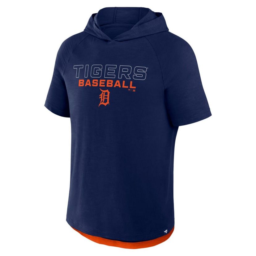 MLB Fanatics Detroit Tigers Clubhouse Optimal Play Raglan Hoodie T-Shirt