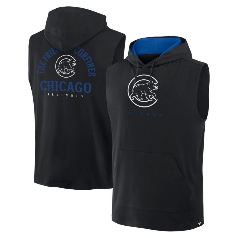 MLB Fanatics Chicago Cubs Fire Speed Sleeveless Pullover Hoodie