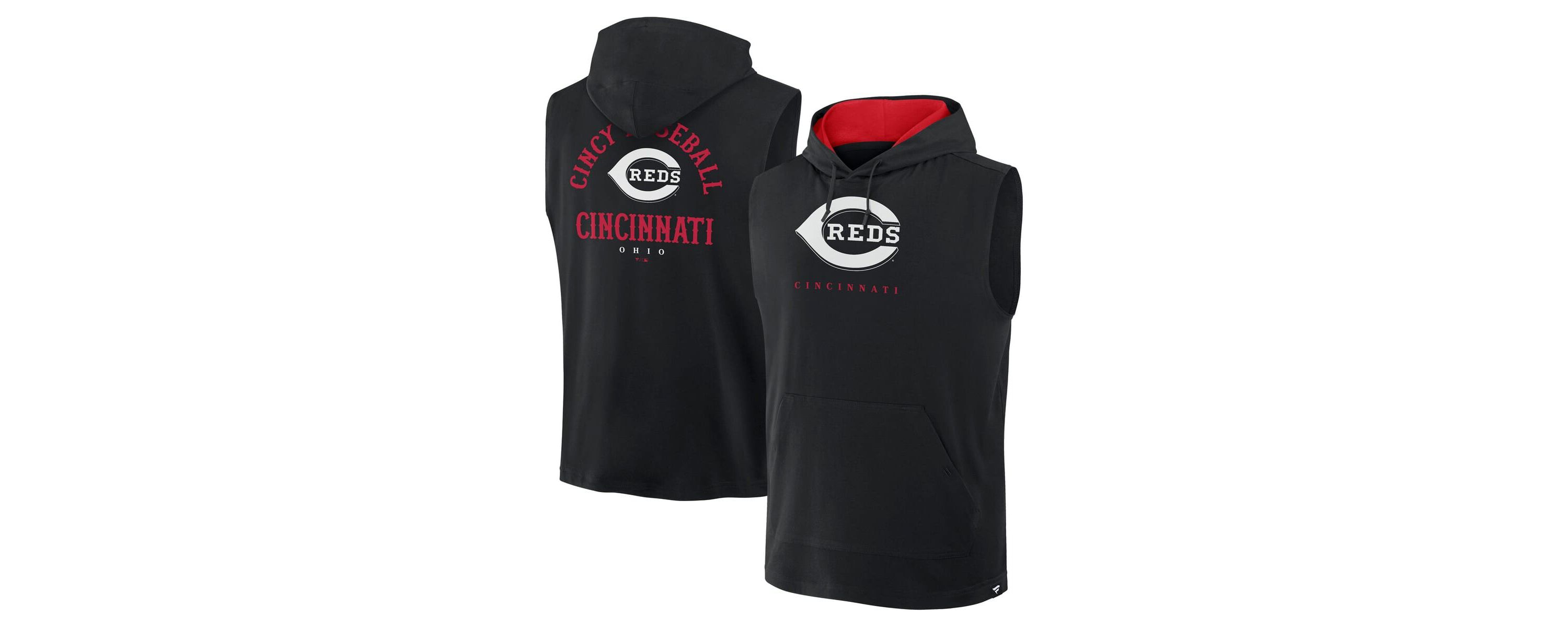 MLB Fanatics Cincinnati Reds Fire Speed Sleeveless Pullover Hoodie