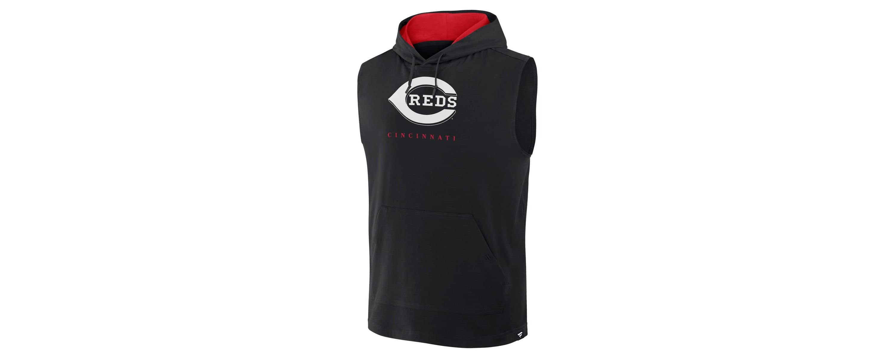 MLB Fanatics Cincinnati Reds Fire Speed Sleeveless Pullover Hoodie