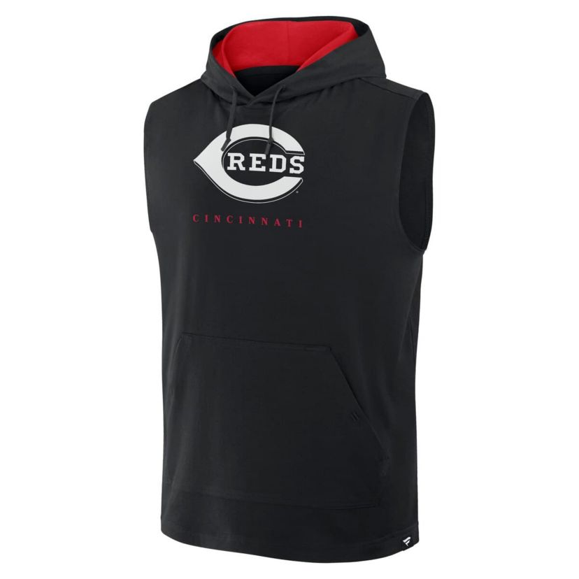 MLB Fanatics Cincinnati Reds Fire Speed Sleeveless Pullover Hoodie
