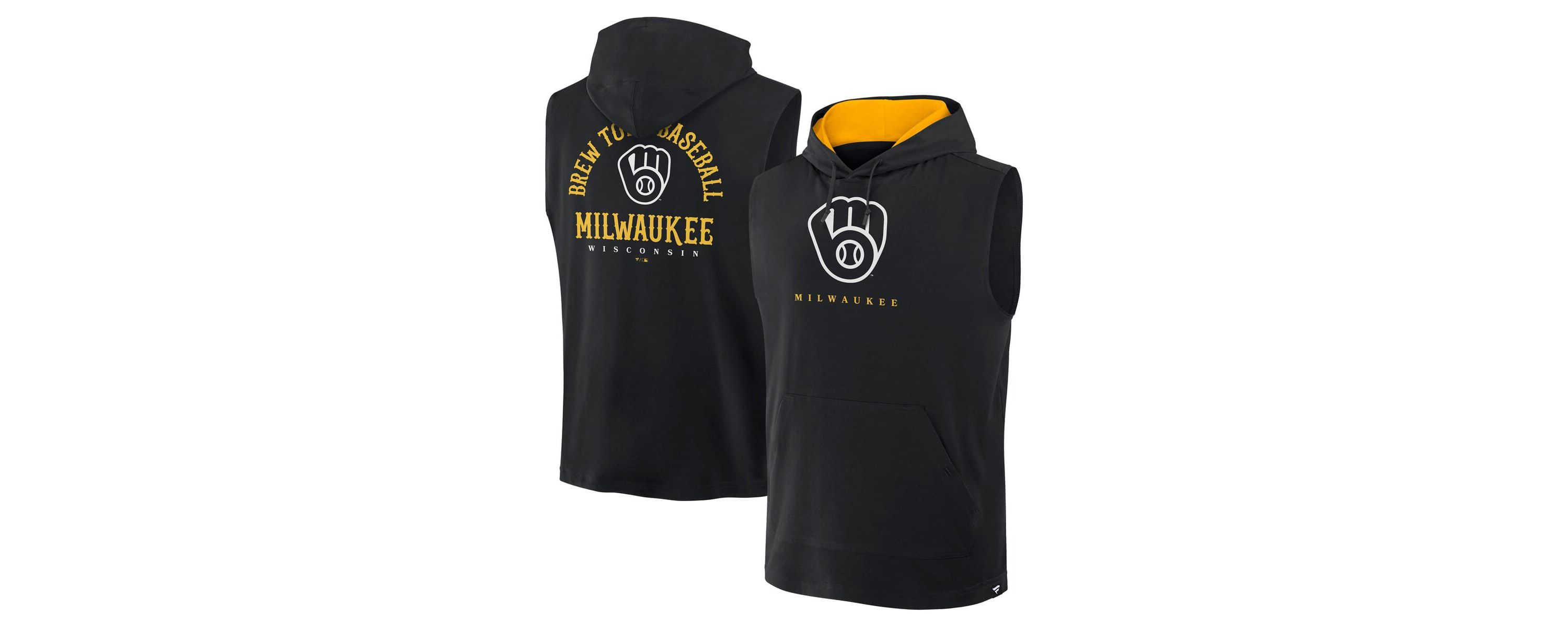 MLB Fanatics Milwaukee Brewers Fire Speed Sleeveless Pullover Hoodie