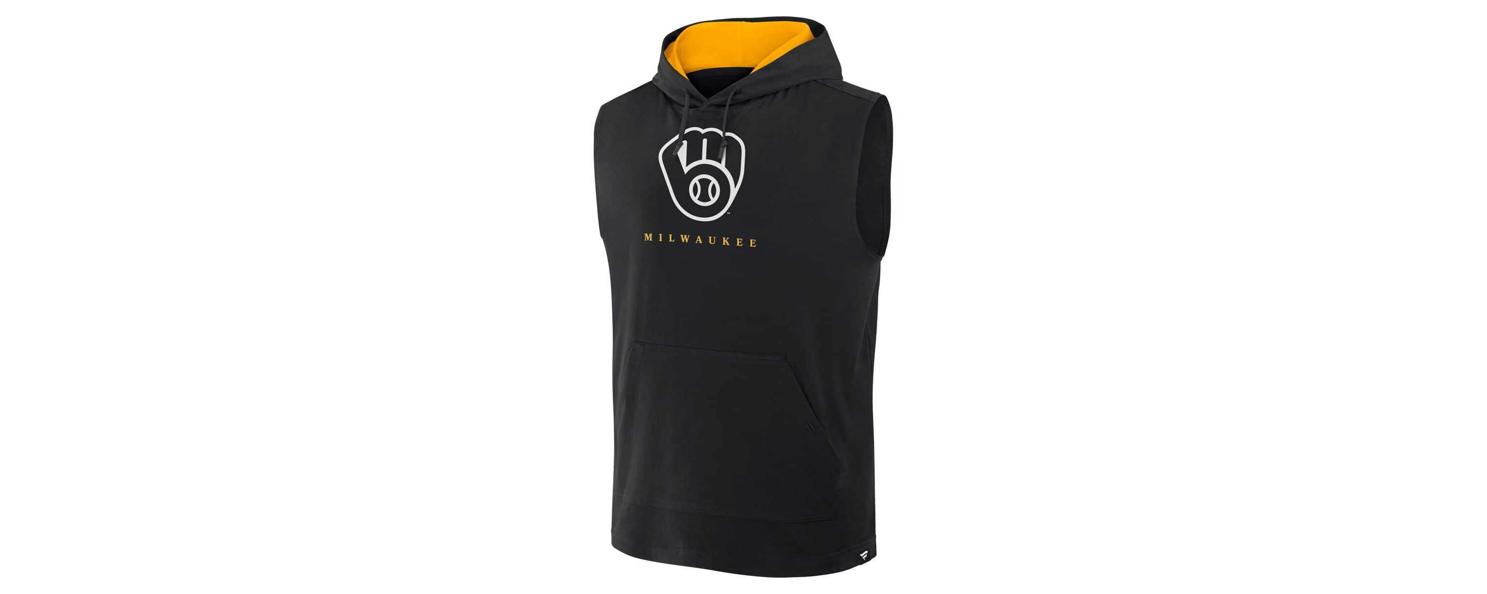 MLB Fanatics Milwaukee Brewers Fire Speed Sleeveless Pullover Hoodie
