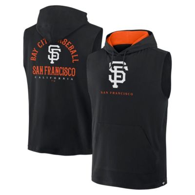 Men's MLB Fanatics San Francisco Giants Fire Speed Sleeveless Pullover Hoodie, Black, Medium