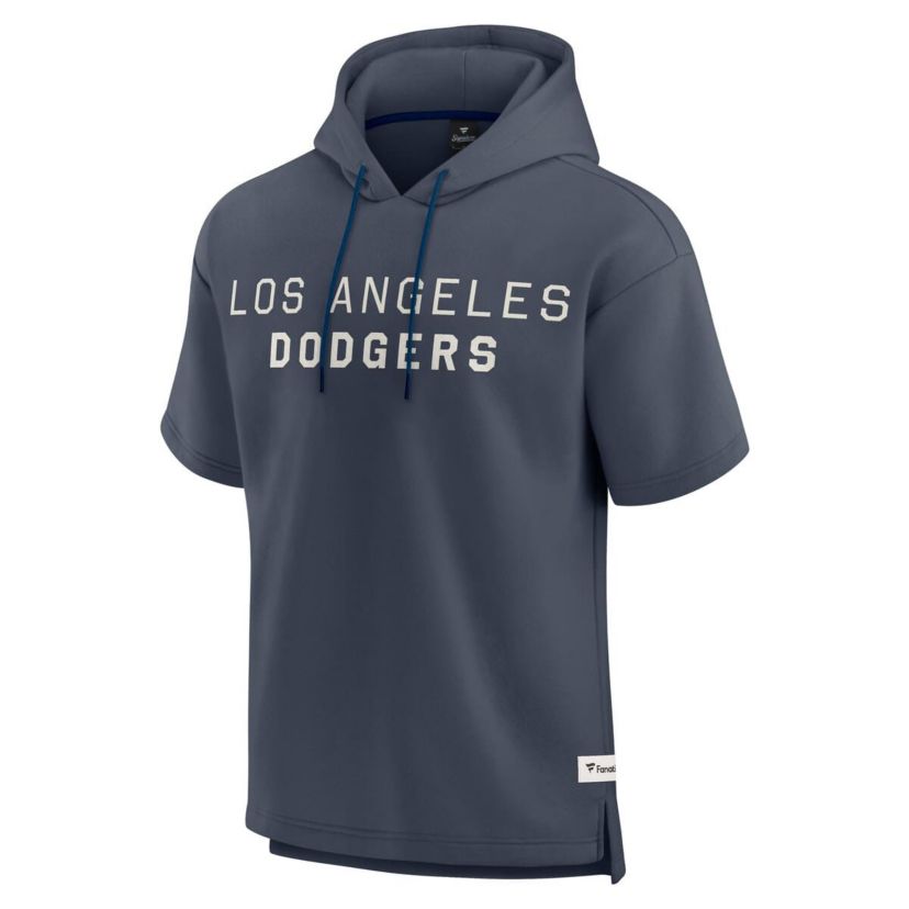 MLB Fanatics Los Angeles Dodgers Elements Future Ground Lettering Short Sleeve Pullover Hoodie