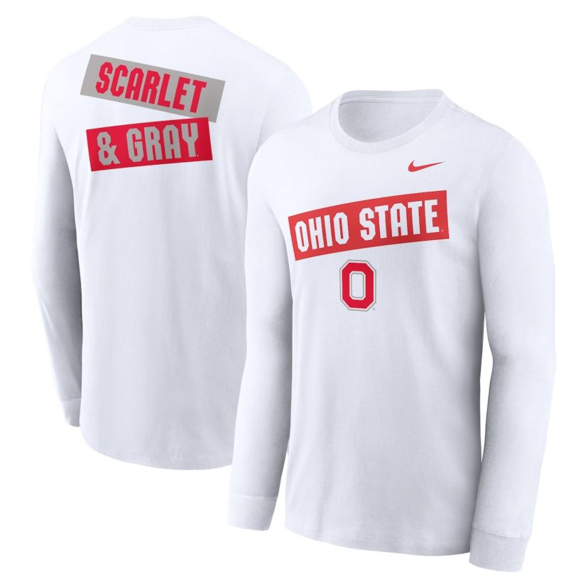 NCAA Nike Ohio State Buckeyes Two-Hit Classic Location Long Sleeve T-Shirt