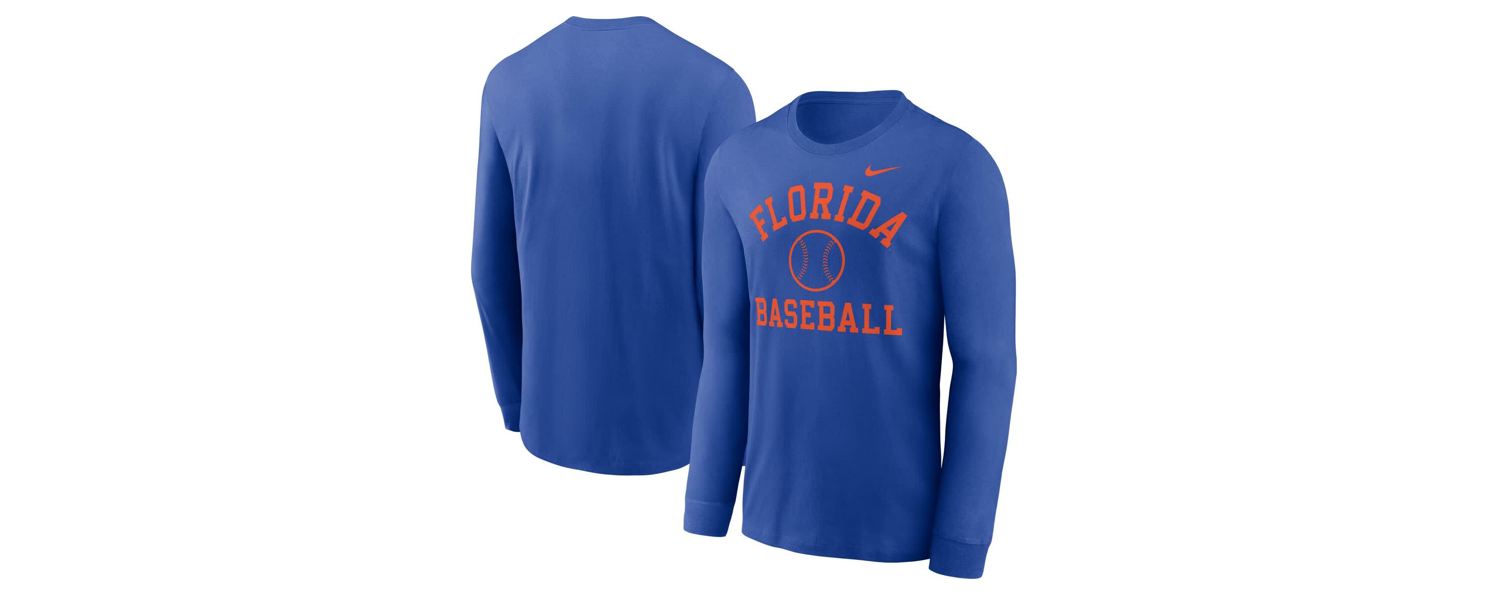 NCAA Nike Florida Gators Essential Baseball Arch Long Sleeve T-Shirt