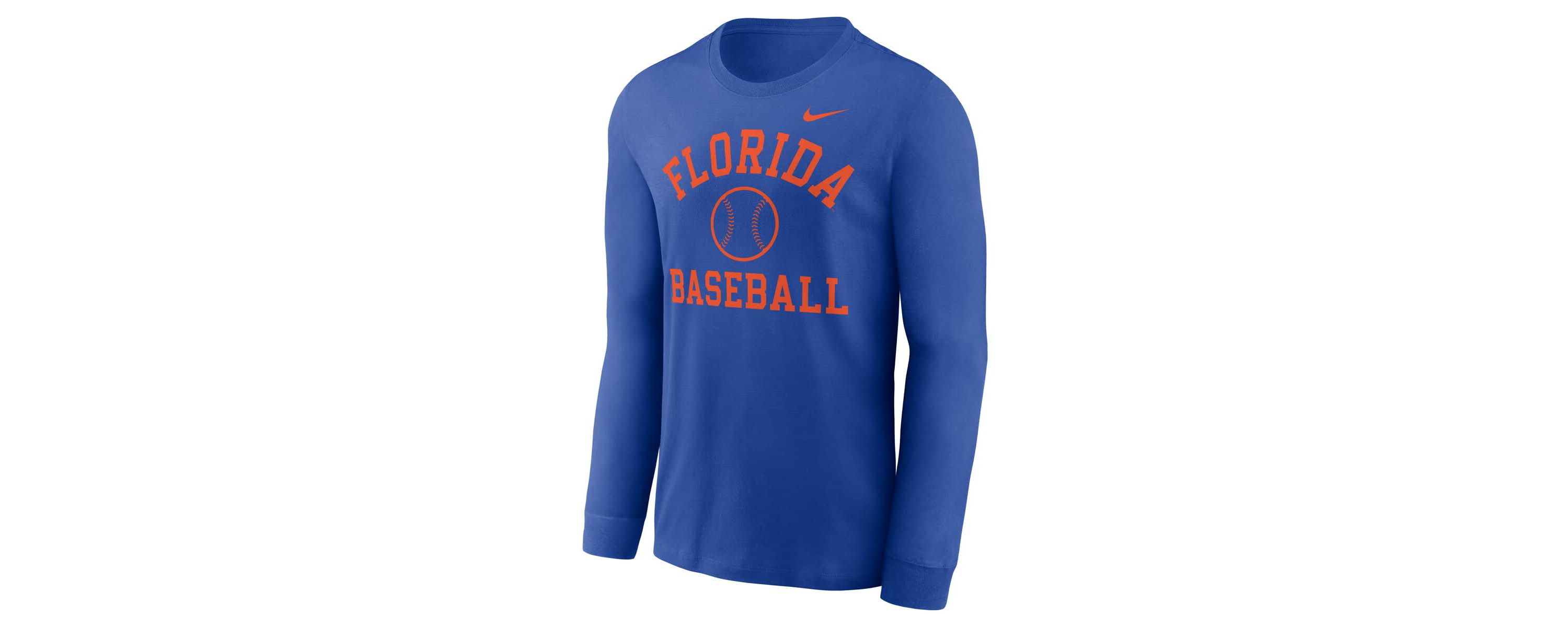 NCAA Nike Florida Gators Essential Baseball Arch Long Sleeve T-Shirt