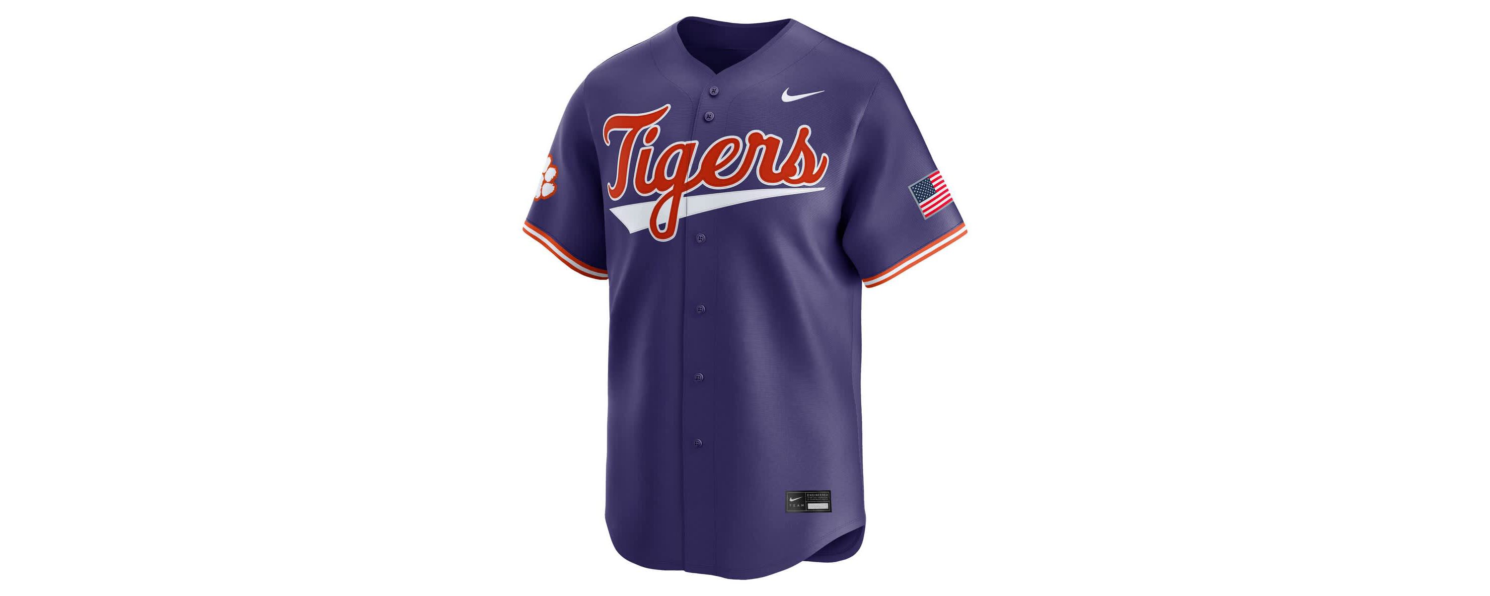 NCAA Nike Clemson Tigers NCAA Limited Baseball Jersey