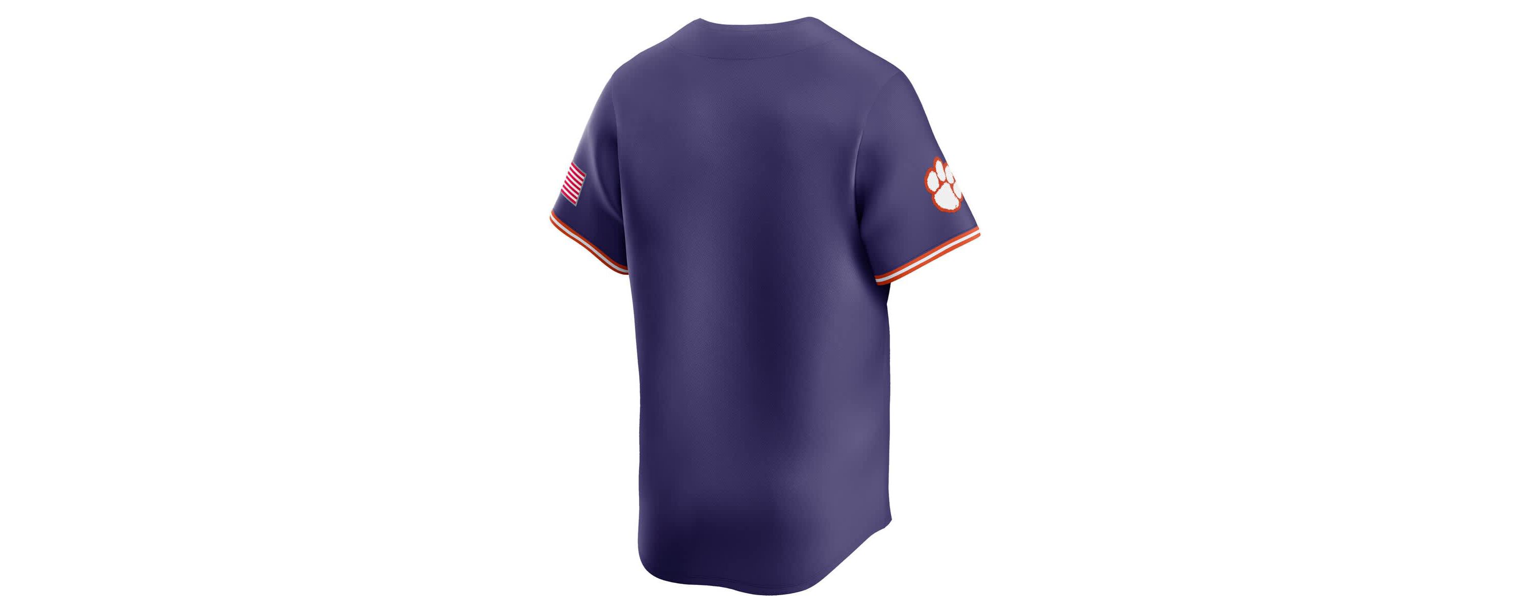 NCAA Nike Clemson Tigers NCAA Limited Baseball Jersey