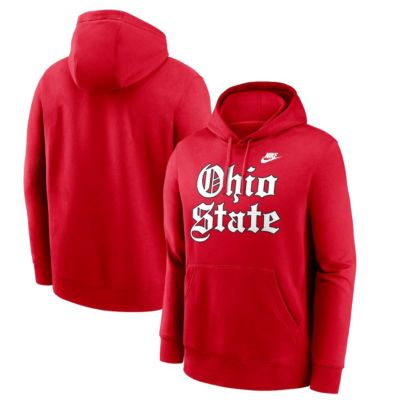 Men's NCAA Nike Ohio State Buckeyes Old English Fleece Pullover Hoodie, Small