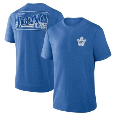 Men's NHL Fanatics Toronto Maple Leafs Fan Lanes Tri-Blend T-Shirt, Blue, 2XL