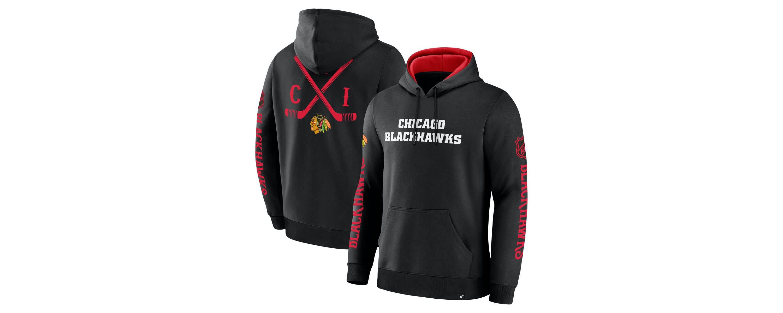 NHL Fanatics Chicago Blackhawks Big City Legacy Fleece Pullover Hoodie