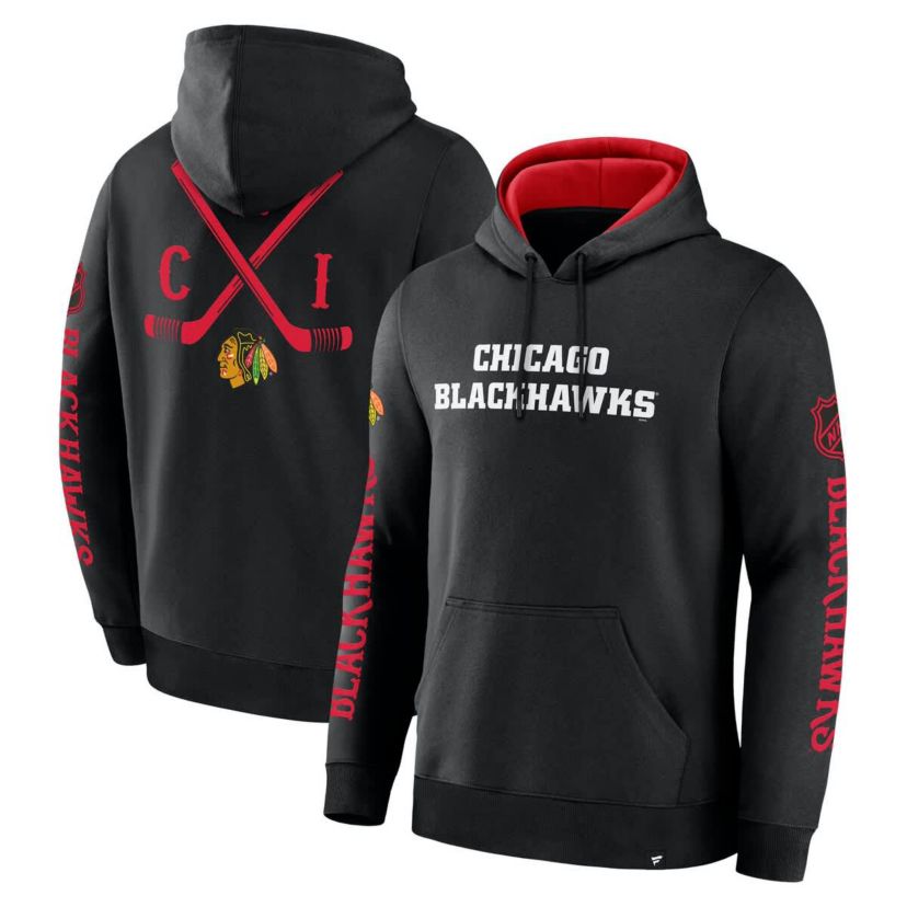 NHL Fanatics Chicago Blackhawks Big City Legacy Fleece Pullover Hoodie