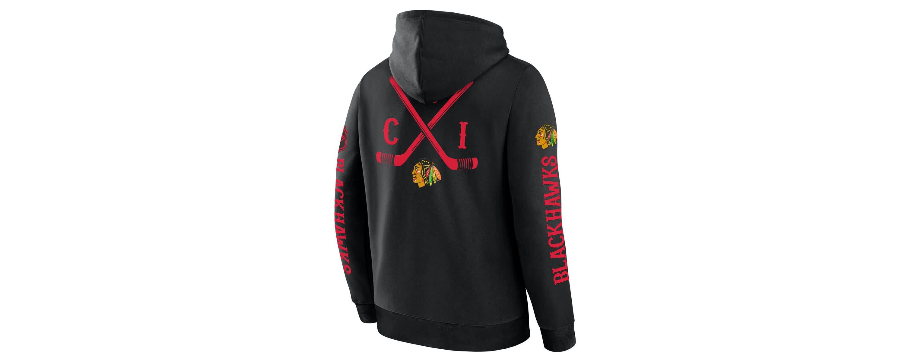 NHL Fanatics Chicago Blackhawks Big City Legacy Fleece Pullover Hoodie