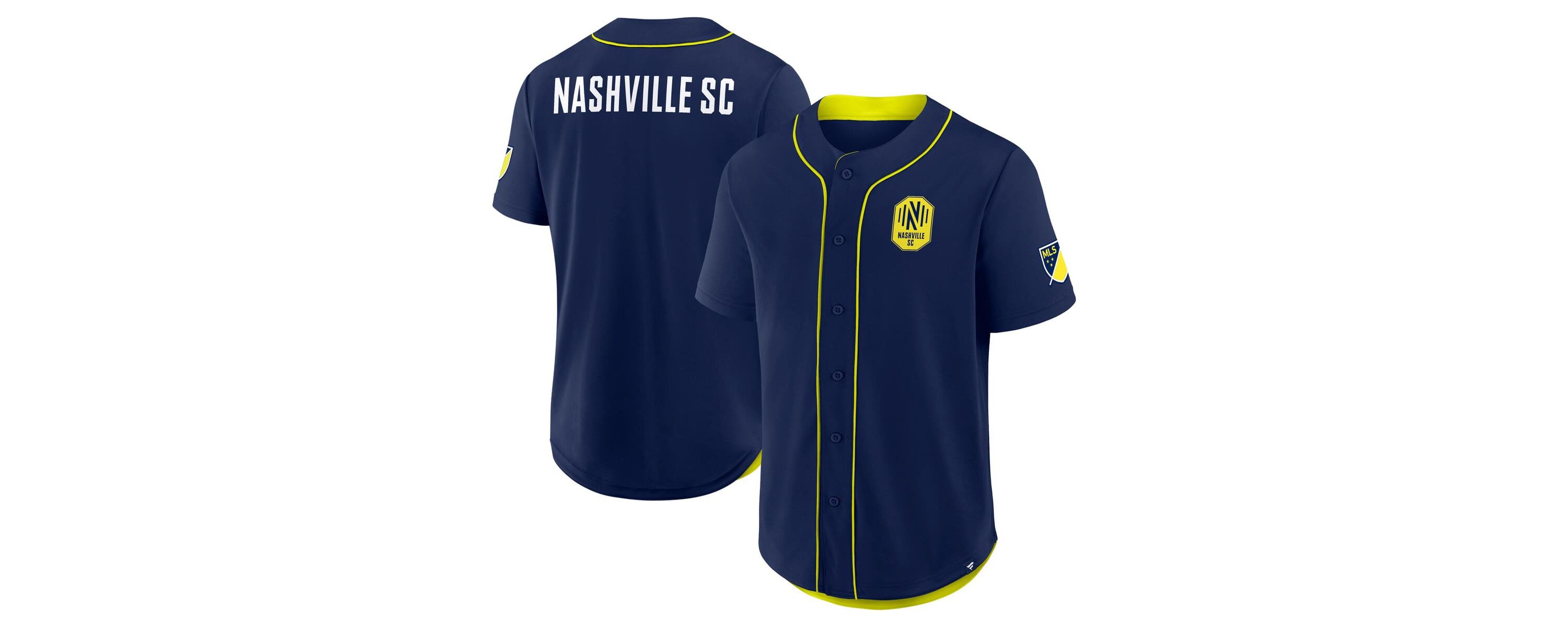 MLS Fanatics Nashville SC Injury Time Baseball Jersey