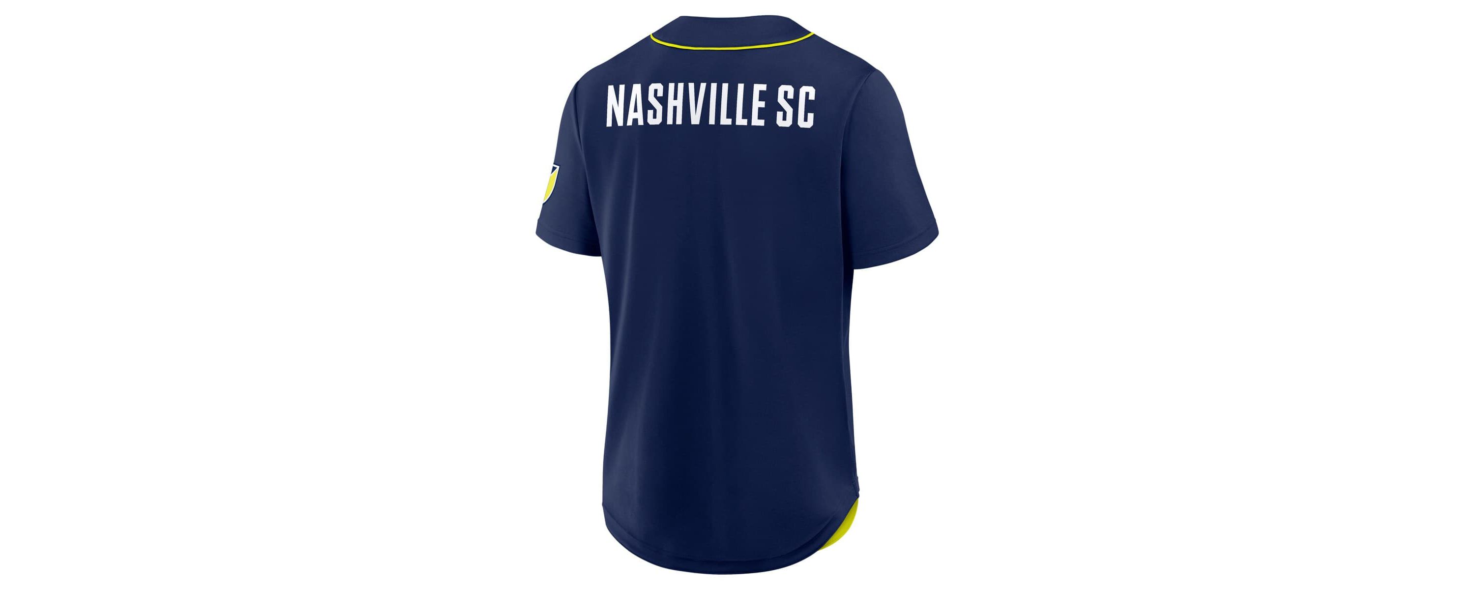 MLS Fanatics Nashville SC Injury Time Baseball Jersey