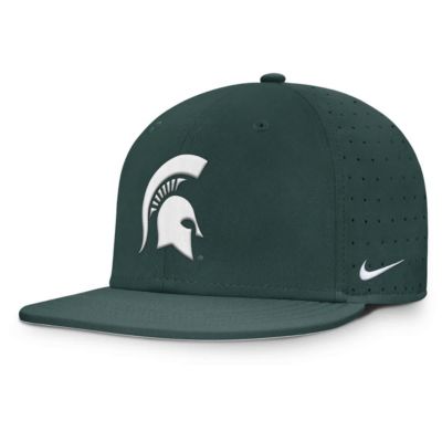 Men's NCAA Nike Michigan State Spartans On-Field Dugout True Performance Fitted Hat, Green, 7 3/8