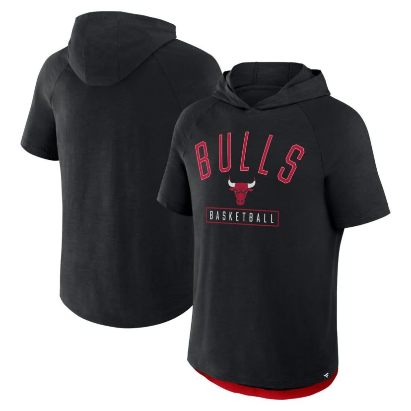 NBA Fanatics Chicago Bulls Pass Legend Raglan Hoodie T-Shirt