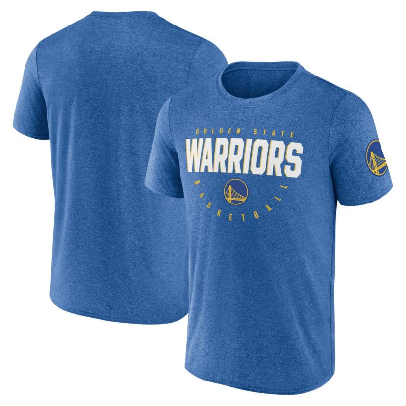 NBA Logo Athletic Golden State Warriors Block Practice Performance T-Shirt