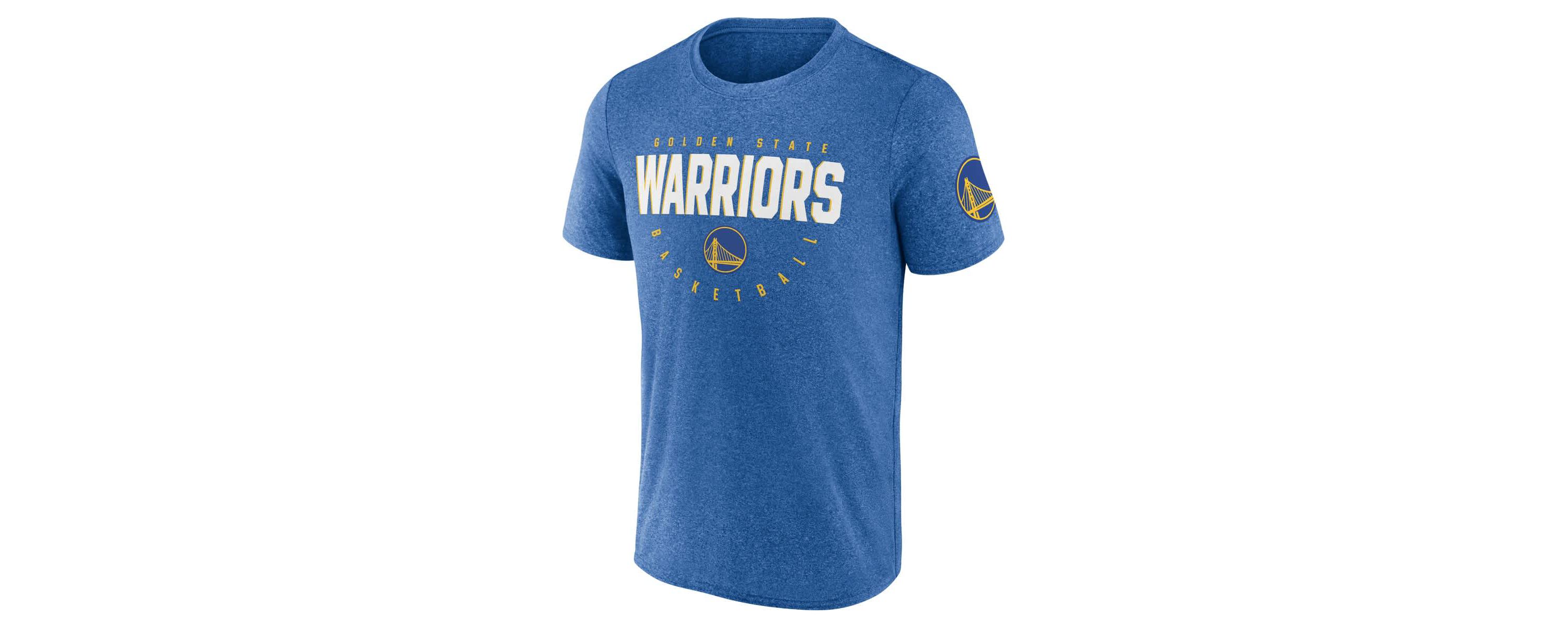 NBA Logo Athletic Golden State Warriors Block Practice Performance T-Shirt
