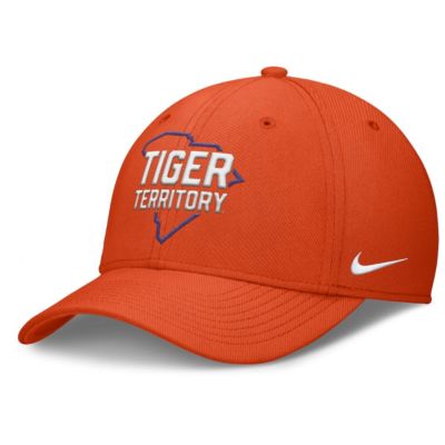Men's NCAA Nike Clemson Tigers Local Swoosh Flex Hat, Orange, Medium