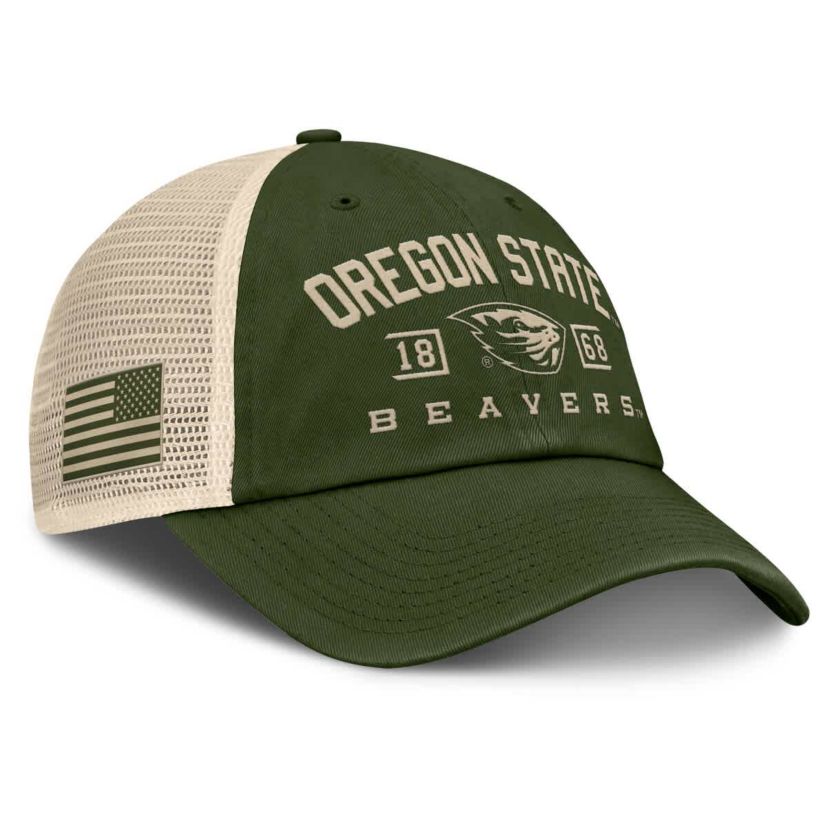 NCAA Fanatics Oregon State Beavers OHT Military Appreciation Frontier Trucker Adjustable Hat