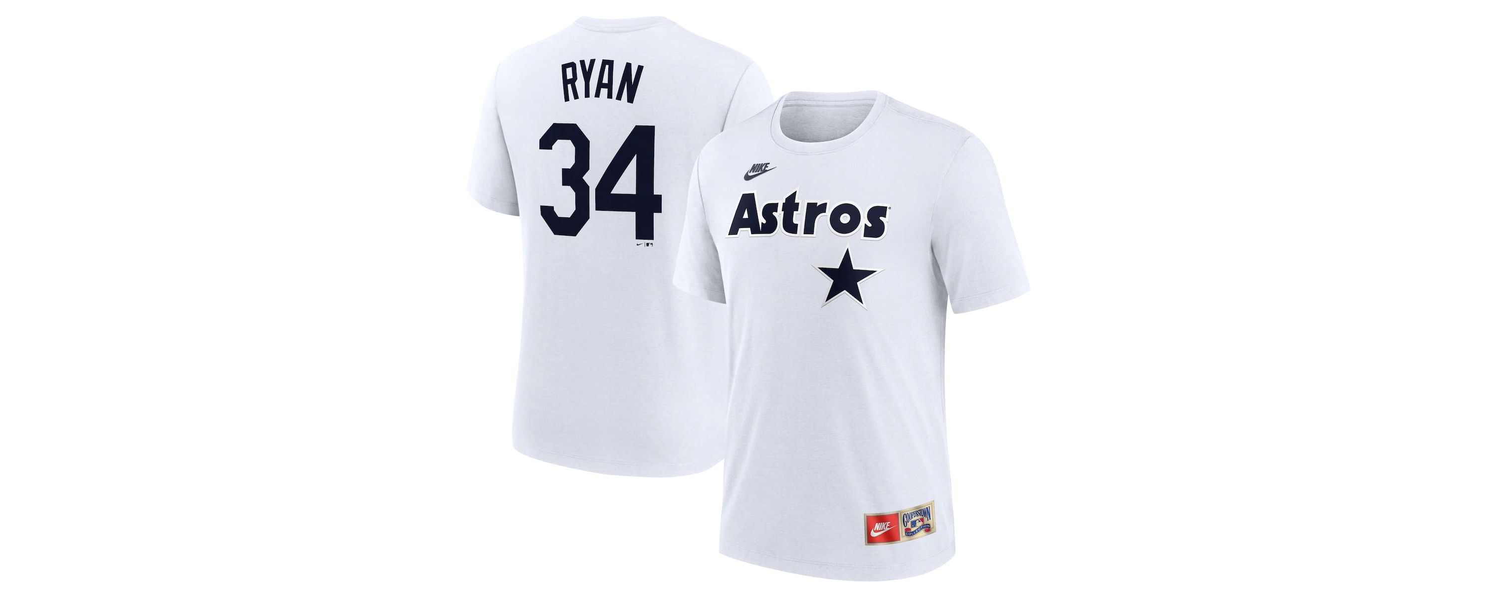 MLB Nike Nolan Ryan Houston Astros Cooperstown Collection Name & Number Tri-Blend T-Shirt