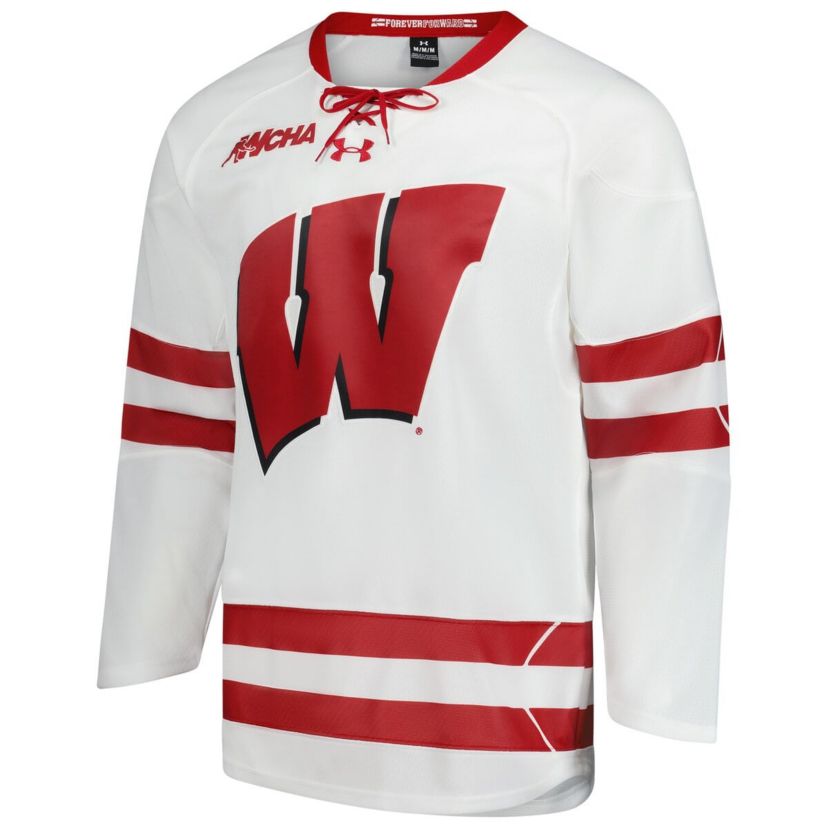 NCAA Under Armour Wisconsin Badgers Replica Hockey Jersey