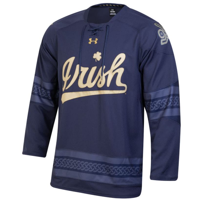 NCAA Under Armour Notre Dame Fighting Irish Ireland Replica Hockey Jersey