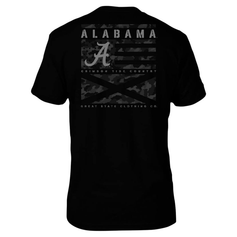 Alabama Crimson Tide NCAA Alabama Tide Flag Panel T-Shirt
