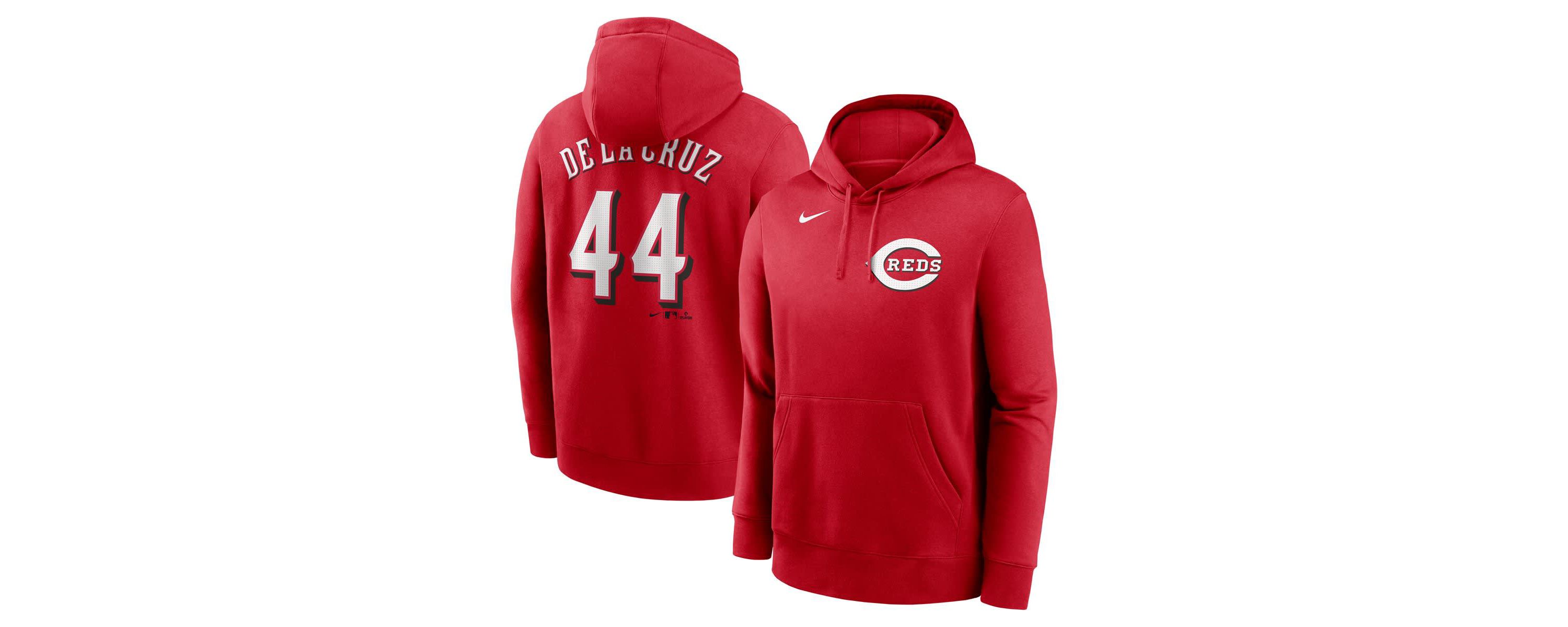 MLB Nike Elly De La Cruz Cincinnati Reds Player Name & Number Club Pullover Hoodie
