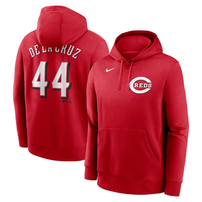 MLB Nike Elly De La Cruz Cincinnati Reds Player Name & Number Club Pullover Hoodie