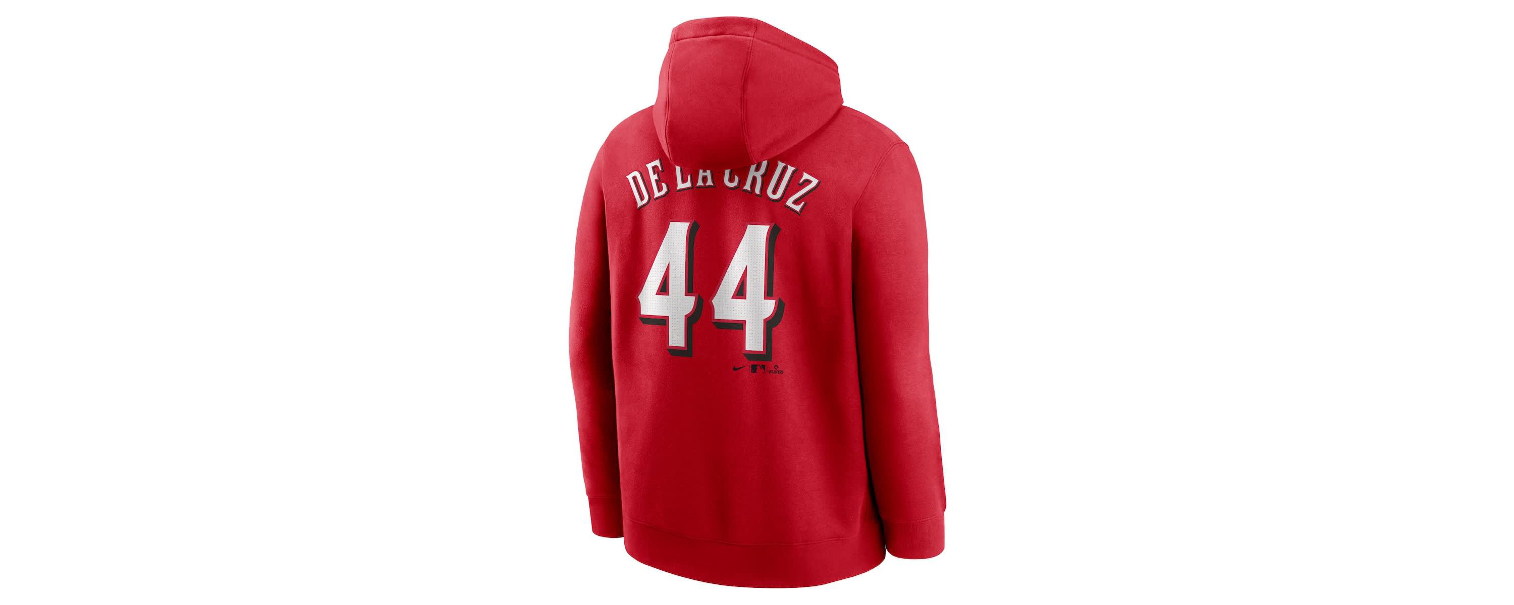 MLB Nike Elly De La Cruz Cincinnati Reds Player Name & Number Club Pullover Hoodie