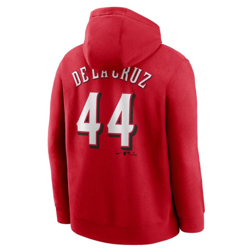 MLB Nike Elly De La Cruz Cincinnati Reds Player Name & Number Club Pullover Hoodie